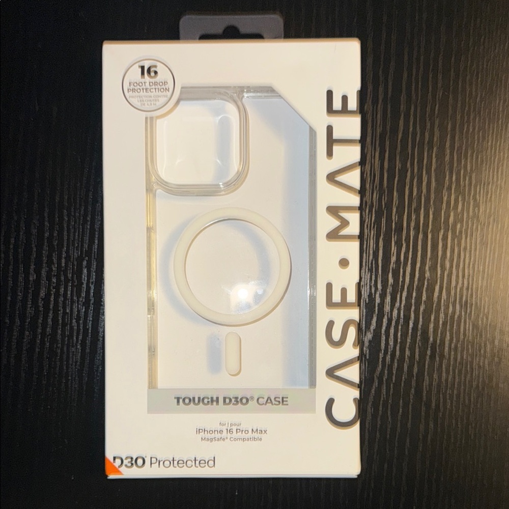 Case-Mate Tough D30 White iPhone 16 Pro Max Case